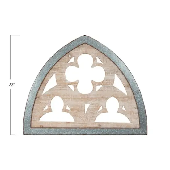 Hello Honey&reg; 27.5'' Silver Wood & Metal Wall D&eacute;cor {6}