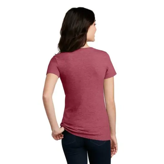 District&reg; Women's Perfect Blend&reg; V-Neck T-Shirt Heathered Red {6}