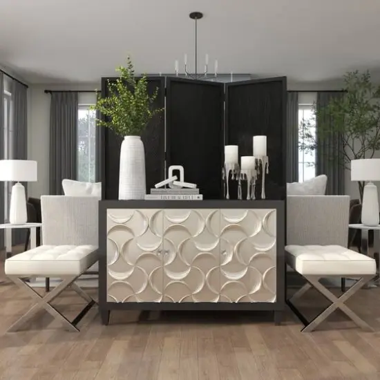 19" Leather Stool with Stainless Steel Supports White {17}