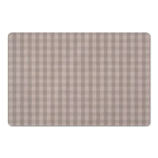 Plaid Floor Mat Mauve {1}