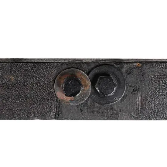 Hello Honey&reg; Elegant Acacia Trestle Bench Black {3}