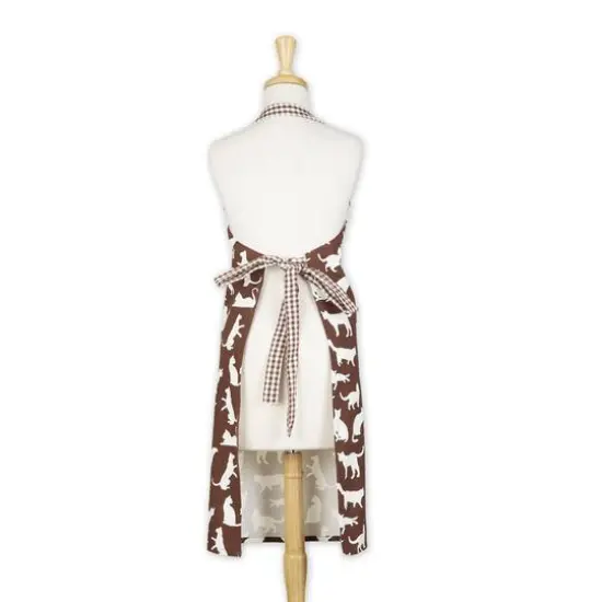 DII&reg; Cat Print Chef Apron Brown {4}