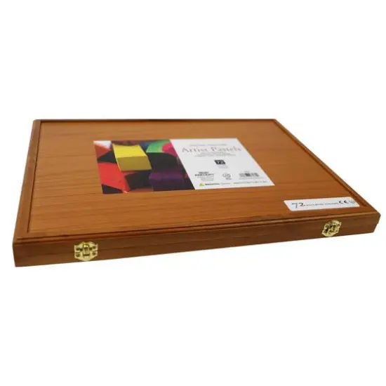 Pro Art&reg; 72 Piece Square Artist Pastels in Wood Box {4}