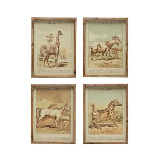Hello Honey&reg; Animal Wood Framed Wall D&eacute;cor Set {1}