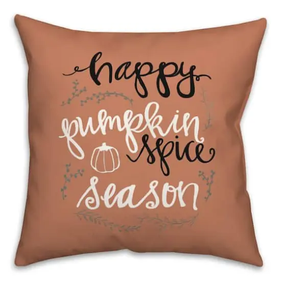 Happy Pumpkin Spice Season Throw Pillow {1}