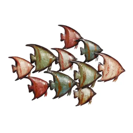 Multicolor Metal Coastal Fish Wall D&eacute;cor {1}