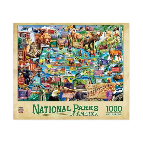 National Parks of America - Map Puzzle: 1000 Pcs {4}