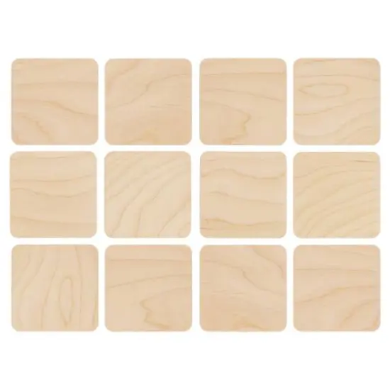 Good Wood by Leisure Arts 4" Square Wood Coasters, 12ct. {1}