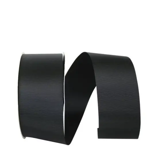 The Ribbon Roll 2.25" x 50yd. Grosgrain Allure Solid Ribbon Black {1}