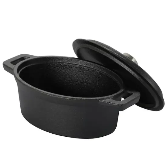 Gibson Home&reg; Campton 0.35qt. Oval Cast Iron Dutch Oven with Base {5}