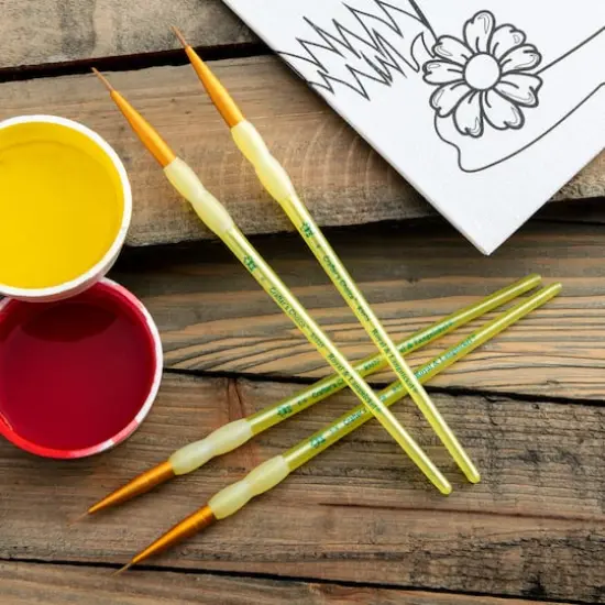 Royal & Langnickel® Crafter's Choice™ Sable Hair Yellow 4 Piece Value Brush Set {3}