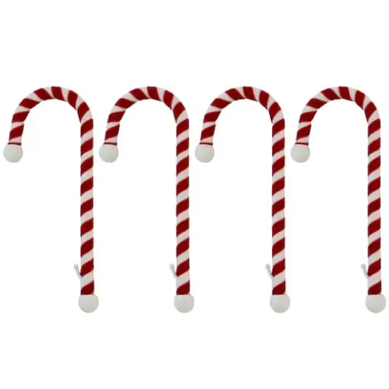 Haute Decor Velvet Candy Cane Stocking Holders, 4ct. {1}
