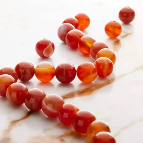 Red Dyed Stripe Agate Round Beads, 10mm by Bead Landing&trade; {3}
