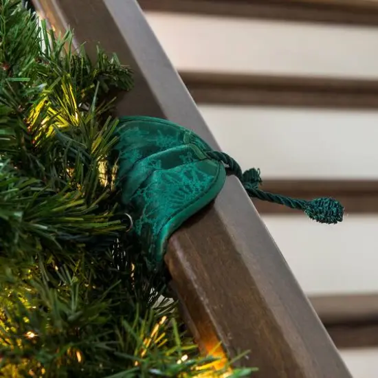 7.25" Snowflakes Patterned Banister Protecting Christmas Garland Ties, 3ct. {7}