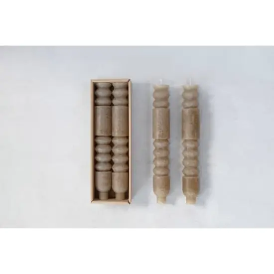 Hello Honey&reg; 10" Unscented Totem Taper Candles in Box, 2ct. Olive {3}