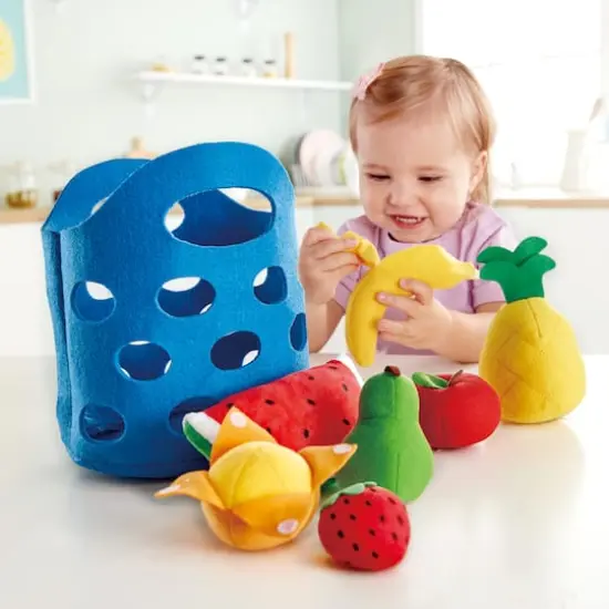 Hape Toddler Fruit Basket Kitchen Food Playset {4}