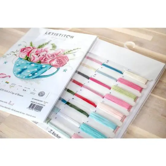 Letistitch A Cup Of Roses Counted Cross Stitch Kit {6}