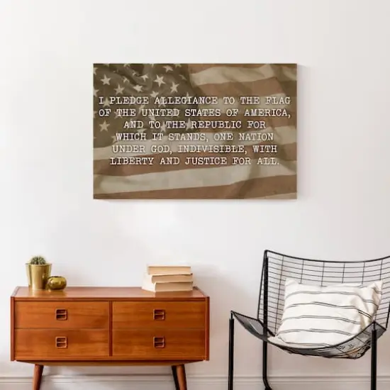 Pledge of Allegiance Canvas Wall Art {5}