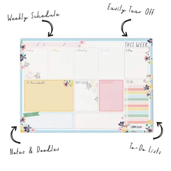 Carpe Diem Ditzy Floral Weekly Planner Pads, 6ct. {3}