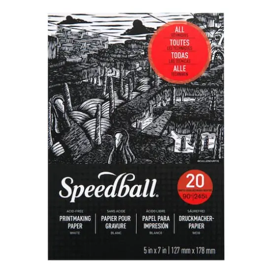 Speedball&reg; 5" x 7" Printmaking Paper Pad {1}