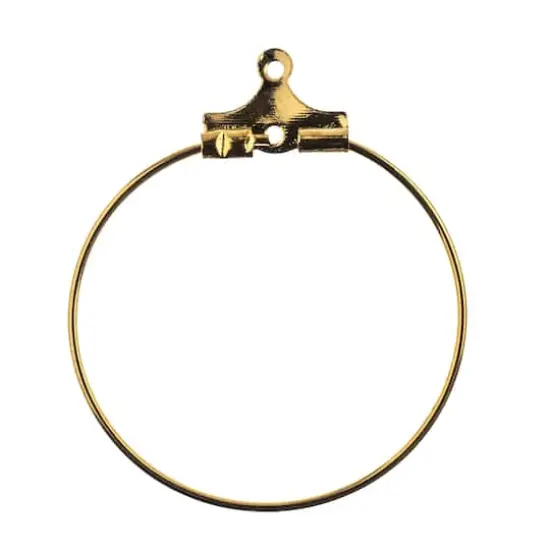John Bead 25mm Gold Earring Hoops, 12ct. {3}