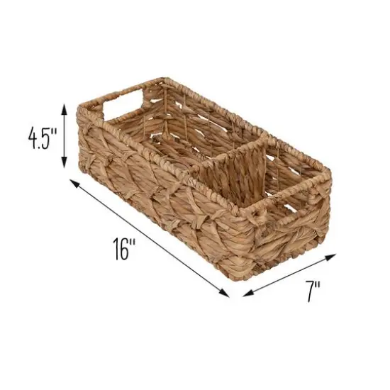 Honey Can Do Divided Natural Wicker Basket Set {4}