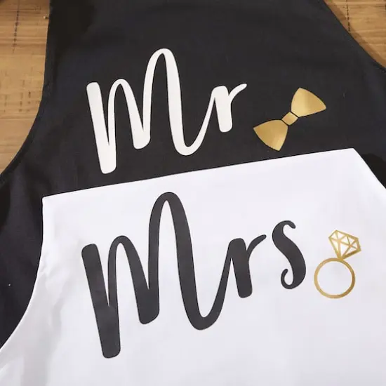 Kate Aspen&reg; Mr. & Mrs. Couples Apron Gift Set {4}