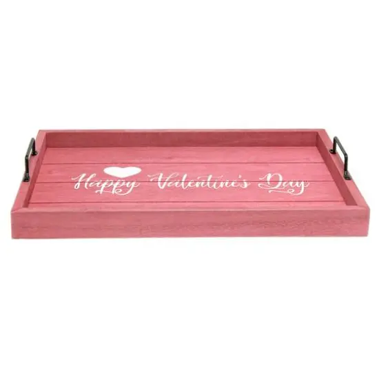Elegant Designs&trade; 15.5" Happy Valentine's Day Serving Tray with Handles {8}
