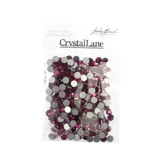 John Bead Crystal Lane SS30 Glass Round Flatback Rhinestones, 288ct. Fuchsia Pink {4}