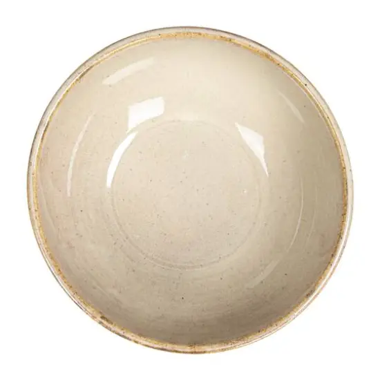 Hello Honey&reg; Tan & Marine Round Geometric Stoneware Bowl {7}