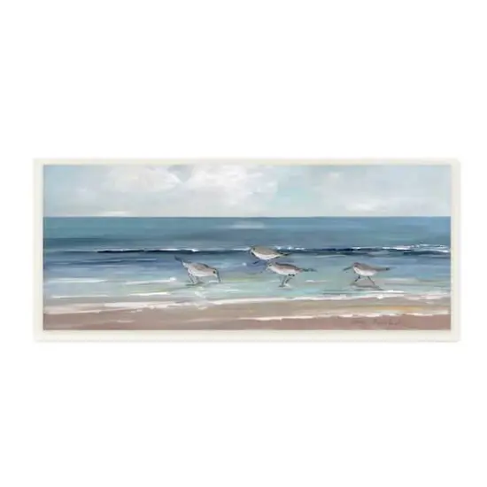 Stupell Industries Cloudy Sky Beach Painting Wall Plaque Art {1}