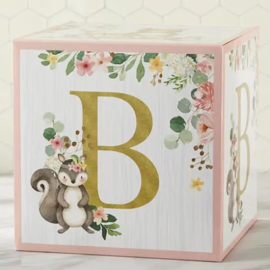 Kate Aspen Pink Woodland Baby Block Box Set, 4ct. {7}