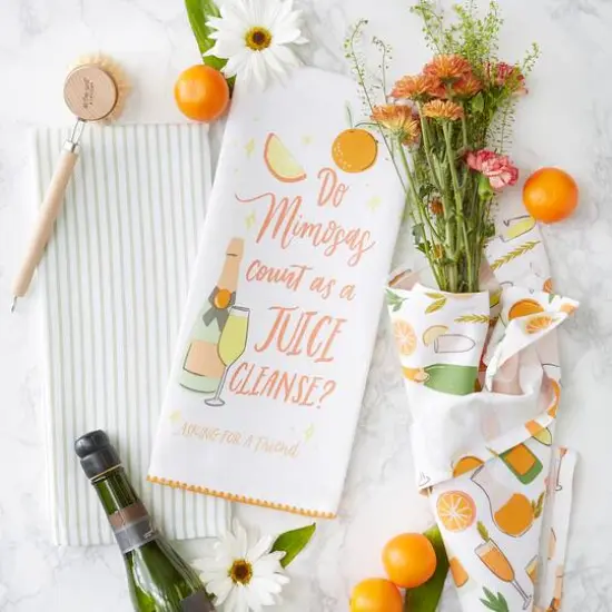 Mimosa Juice Cleanse Dishtowel (Set of 3) {6}