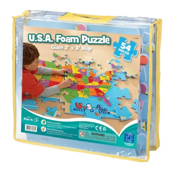 U.S.A. Foam Map 54 Piece Floor Puzzle {1}