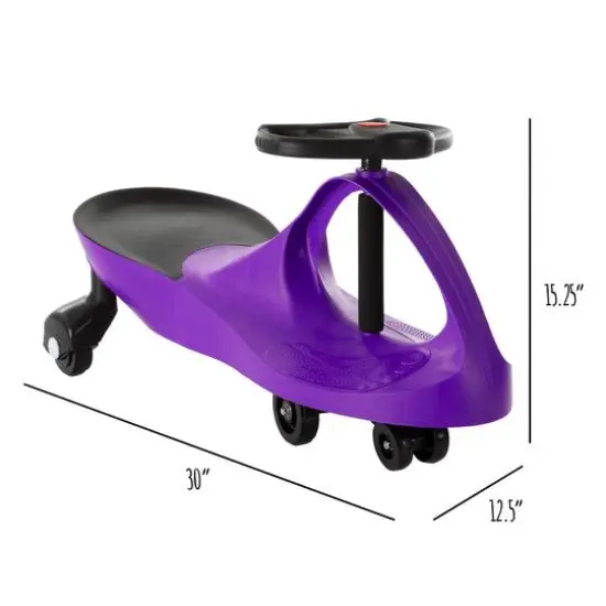 Toy Time Ride-On Zig Zag Car Purple {4}