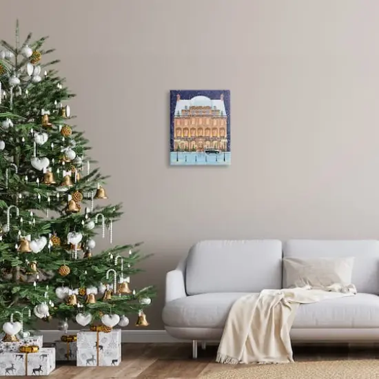 Stupell Industries Winter Hotel Christmas Festival Canvas Wall Art {3}