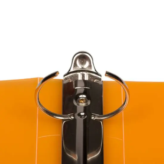 JAM Paper 1.5" Glass Twill Plastic 3-Ring Binder Orange {5}