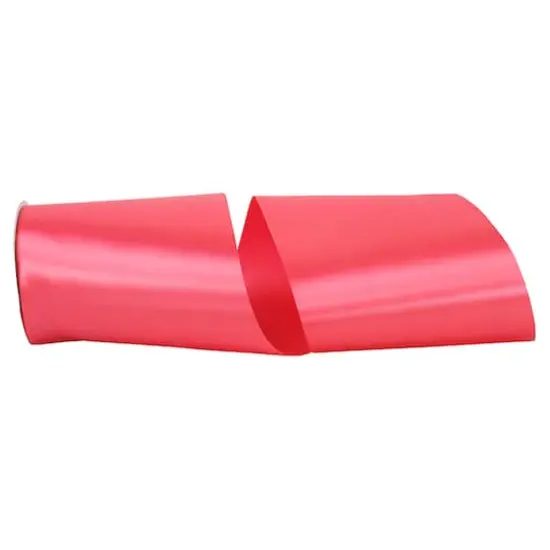 JAM Paper 6" x 50yd. Single Face Satin Allure Ribbon Shocking Pink {1}