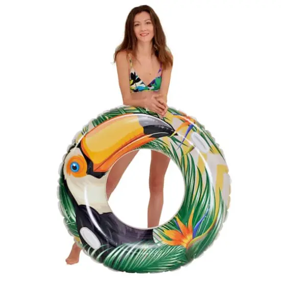 45" Tropical Toucan Inner Tube Pool Float {3}