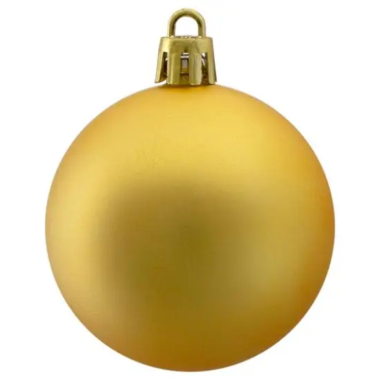 60ct Matte Vegas Gold Shatterproof Ball Ornaments {5}