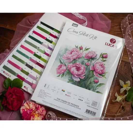 Luca-S The Charm of Peonies Counted Cross Stitch Kit {5}
