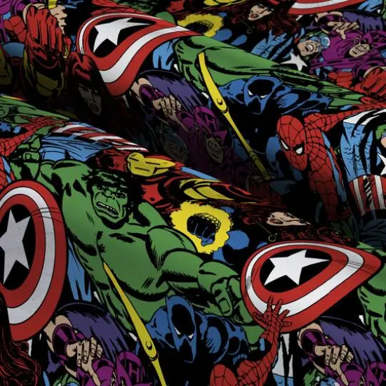 Marvel Retro Heroes Packed Cotton Fabric {4}