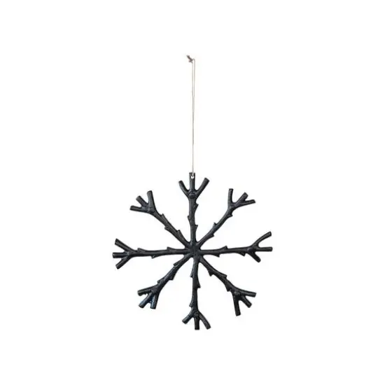 Hello Honey&reg; 8" Black Cast Aluminum Snowflake Ornament {1}