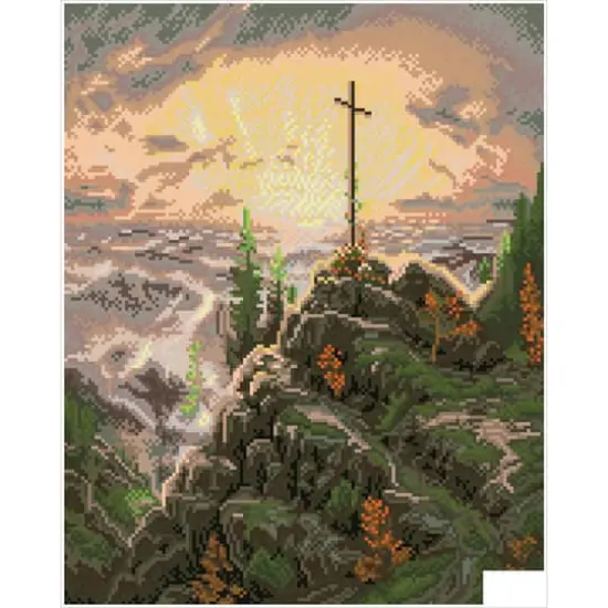 Diamond Dotz&reg; Intermediate Level Thomas Kinkade Sunrise Diamond Painting Kit {3}