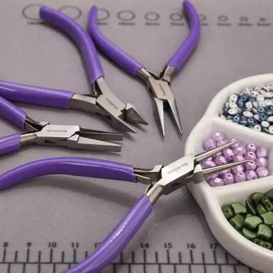 The Beadsmith&reg; 4 Piece Purple Pliers Set {5}