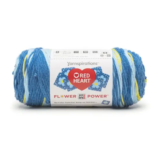 3 Pack Red Heart&reg; All In One Flower Power&trade; Yarn Bluebell {4}