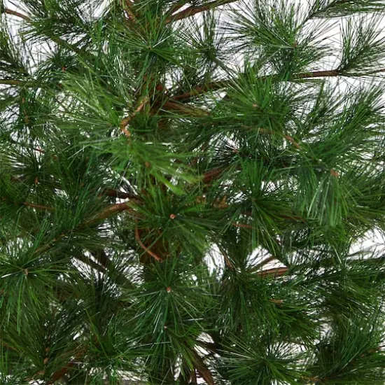 3.5ft. Unlit Yukon Mixed Pine Artificial Christmas Tree in Bronze Metal Planter {4}