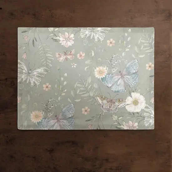 Butterflies Cotton Twill Placemat Green {3}