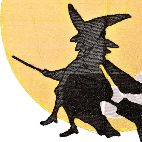 41" Moon & Flying Witch with LED Lights {4}