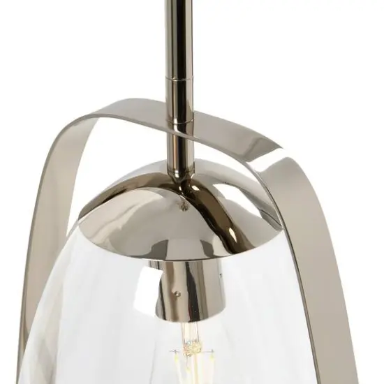 Hello Honey&reg; 5.7ft. Metal & Glass Ceiling Light Polished Nickel {7}